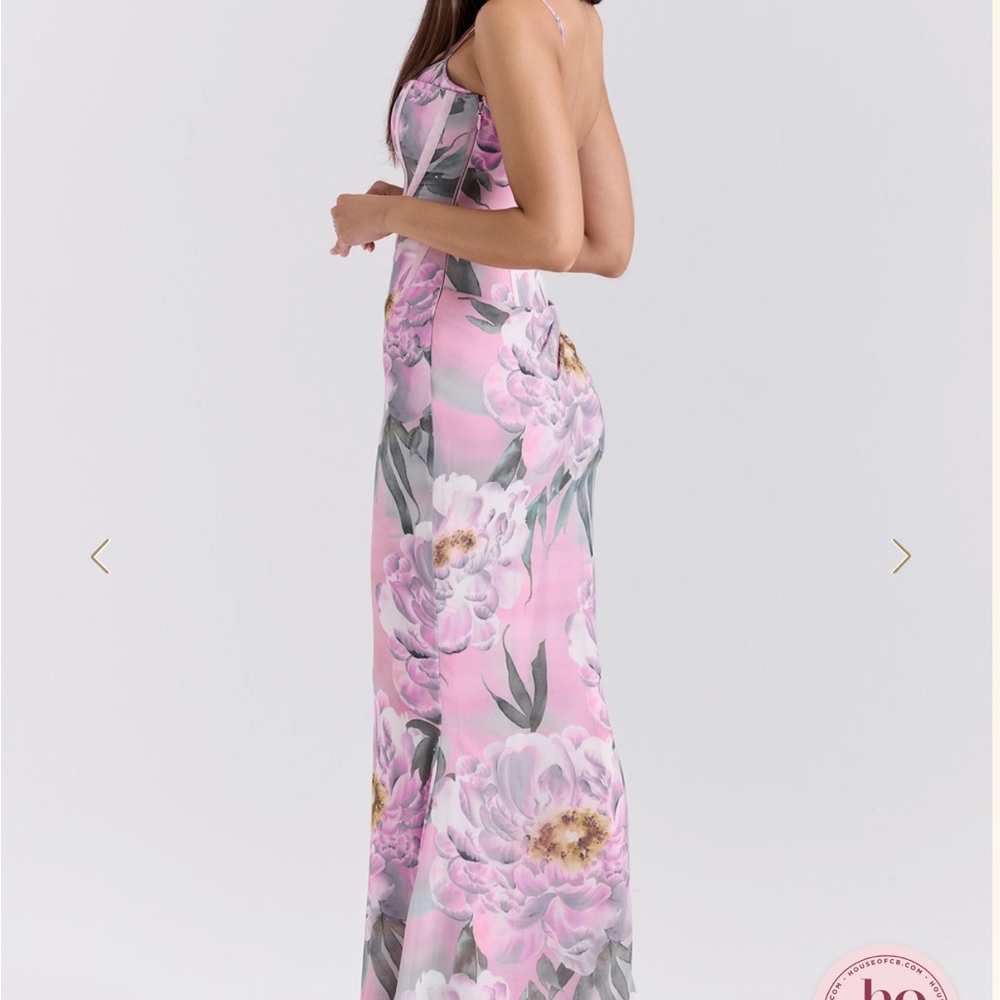 House of CB Pink Floral Maxi Dress - Picture 4 of 6